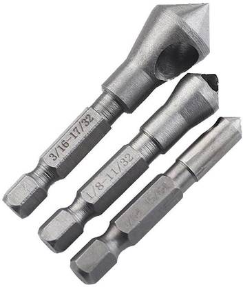 Lyla 3 Pieces Woodworking Hex Blade Countersink Power Drill Bit Chamfer Oblique Hole 3 Pieces Woodworking Hex Blade Countersink Power Drill Bit Chamfer Oblique Hole Specialty Woodworking Bits