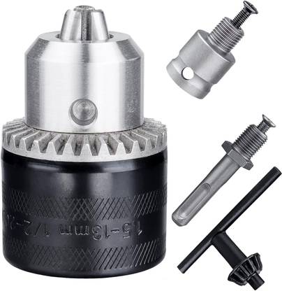 uptodateprouducts 13mm Keyed Drill Chuck Adapter Kit 1/2"-20UNF with SDS-Plus 1/2" Socket Square Female Adapter fits Rotary hammer/Impact wrench/Impact Screwdriver