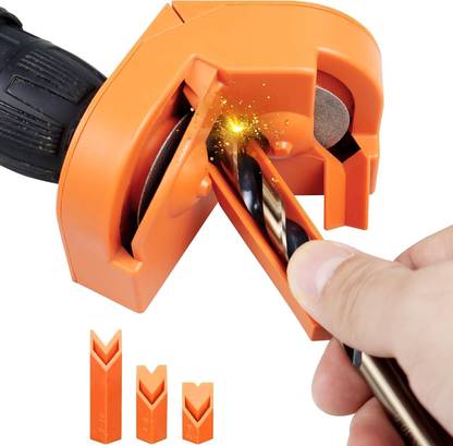 SERPLEX Grinding Sharpener for High-Speed Steel, Masonry, Carbide, Cobalt Drill Bit Sharpener for All Bits (5/64''- 5/8''), Multipurpose Drill Bits Brad Points Set