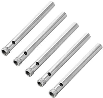 apex ecomm 5 PCS Diamond Hole Saw Set, Glass Drill Bit 5mm nickel plating surface to resist corrosion, sharp and durable