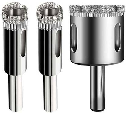 SRK 10+16+18mm Diamond Hole Saw Set,Diamond Drill Bits Multifunctional Drilling Bit for Glass Ceramic Marble Porcelain Tile Granite Quartz Gemstone