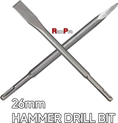RanPra 26MM HAMMER DRILL MACHINE BIT SET, FLAT AND POINT BIT FOR HAMMER DRILL MACHINE