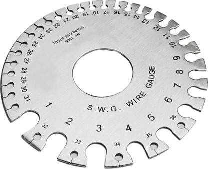 AS TOOL CENTER SWG Standard Wire Gauge Plate Meter Measuring Tool Scale Snap Gauge