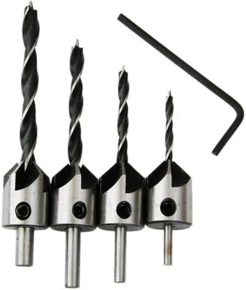 Lyla 4x HSS Flute Countersink Drill Bit Screw Woodworking Chamfer Home Warking Tool 3 4x HSS Flute Countersink Drill Bit Screw Woodworking Chamfer Home Warking Tool 3 Specialty Woodworking Bits
