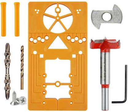 Lyla 35mm Hinge Hole Drilling Guide Locator Hole Opener for Cupboard Door Hinges' 35mm Hinge Hole Drilling Guide Locator Hole Opener for Cupboard Door Hinges Paddle Bits
