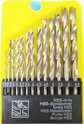 DUMDAAR new 13pc HSS drill bit set for drilling in Wood, Malleable Iron, Alumin, plastic 1pc
