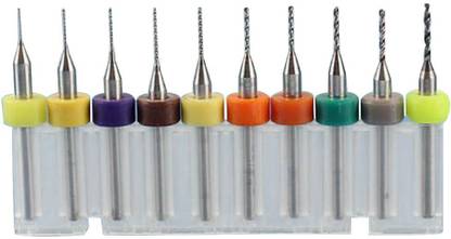 Lyla 10pcs/Set Steel PCB Carbide Micro Drill Bits for SMT CNC PCB 0.1-1.0mm 10pcs/Set Steel PCB Carbide Micro Drill Bits for SMT CNC PCB 0.1-1.0mm