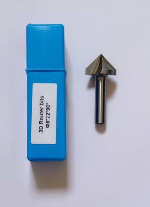 MK CNC TOOLS CNC Tools V Bit 90 Degree / 3D Router Tools 8x22x90 CNC Tools V Bit 90 Degree / 3D Router Tools 8x22x90