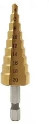 SHB Manual 4mm-20mm 9 Steps Sizes HSS Hex Titanium Step Drill Bit Manual 4mm-20mm 9 Steps Sizes HSS Hex Titanium Step Drill Bit Masonry Bits