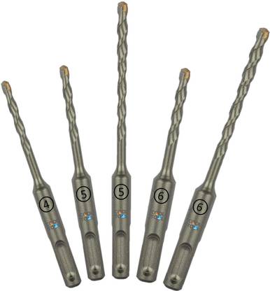 CoolTool Combo of SDS Plus Rotary Hammer Drill Bits – (4, 5, 6)X110 and (5, 6)X160|5-Bits