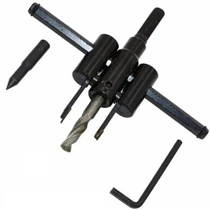 uptodatetools Adjustable Circle Cutter 30-120mm Adjustable Circle Cutter Drill Bit Kit Metal Wood Twist Hole DIY Woodworking Tools 30-120mm