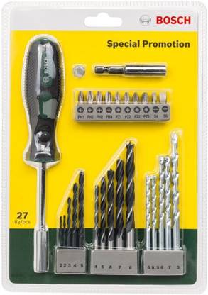 BOSCH 2 607 017 201 27 Pieces Promoline Drill and Screwdriver Bit Set