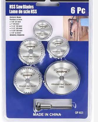 DKY TOOLS Metal Cutting Disc Hss High Speed Steel Rotary Blade Wheel Cutting Blade and 3.2mm Pole Rotary Tool