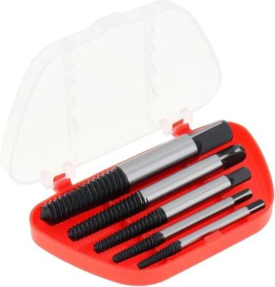 uptodatetools 5pcs/lot Screw Extractors Broken Damaged Screw Extractor Drill Bit Guide Set Broken Bolt Remover Easy Out Set
