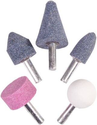 DKY TOOLS 5Pc Mounted 1/4" Shank Grinding Stone Set for Cleaning