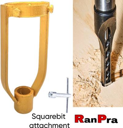 RanPra Heavy Duty Square Bit Mortising Attachment for Drill Machine (Bit Not Included)