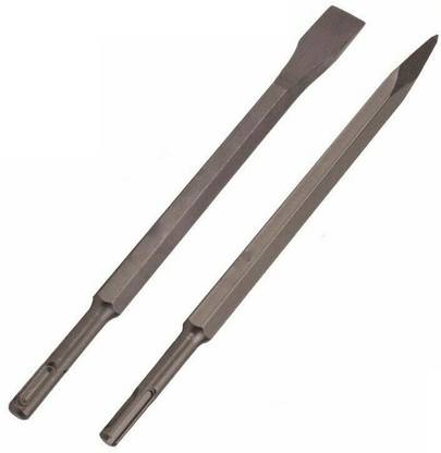 Gadariya King 2 pcs 14*250mm SDS Plus Drill Chisels SDS+ Bits Flat Point Chisel Bit Set