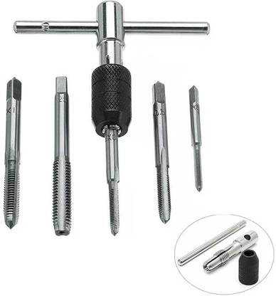 NITYA 6 PCS Adjustable T-Handle Tap Wrench Set ratcheting tap handle,