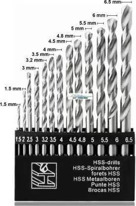 DTTOOLS Drill Bit Set High Speed Steel Drilling Bit For Wood, Metal, Plastic