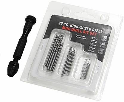 ntya 25Pcs Micro Twist Drill Bits HSS Straight Shank Mini Set for many electric drills and drilling machines