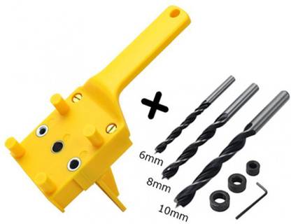 BNF Handheld Dowel Jig Woodworking Self Centering Dowelling Jig 8pcs' Handheld Dowel Jig Woodworking Self Centering Dowelling Jig 8pcs Paddle Bits