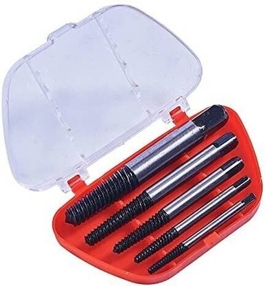 SHUANG YOU Screw Extractor Set Damaged Broken Screws Extractor Drill Bits Removal Tool Damaged Bolts Remover Center Drill Bits Easy Out, Red (5 Pieces) Masonry Bits Set