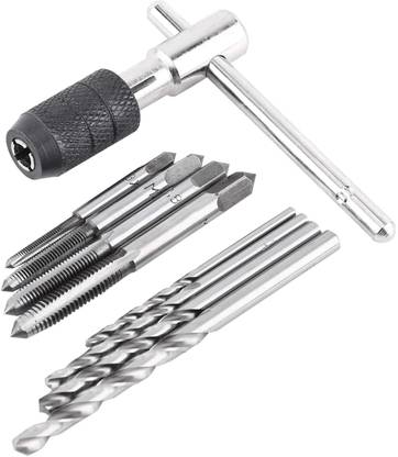 AS TOOL CENTER Threading Tapping Tool Kit 9Pcs/Set Screw Taps & T-Handle Tap Wrench