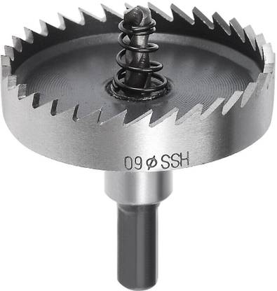 AS TOOL CENTER 60mm HSS Drill Bit Hole Saw Cutter for Metal Alloy Wood