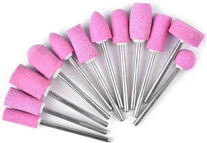ILIKA 12 Pcs Pink Polishing Drill Bit Set Wooden Polishing Bits