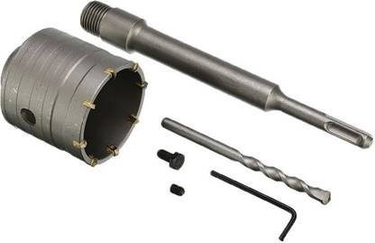 Digital Craft 65 mm Air Conditioner Punch Reamer SDS Plus Shank Hole Saw Cutter Concrete Cement Stone Wall Hollow Drill Bit with Wrench