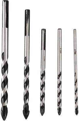 AS TOOL CENTER 5 Pieces Multi-material Tungsten Carbide Drill Bit Set for Glass Wood Tungsten, Multipurpose Drill Bits(5-12mm)