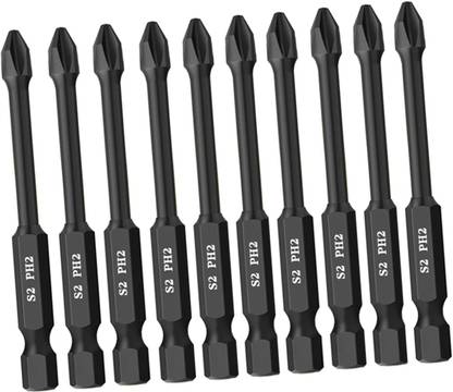 Lyla 10Pcs Cross Screwdriver Bit Impact Cross Bits for Mechanical Car DIY Project' Paddle Bits