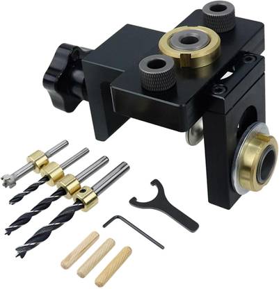 Lyla Multifunction Pocket Hole Jig Kit Hole Puncher Locator for Woodwork Guide' Multifunction Pocket Hole Jig Kit Hole Puncher Locator for Woodwork Guide Paddle Bits