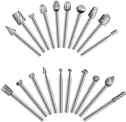 ATOZTOOLS 20pcs Drill Bits Tool For Dremel Set Steel Rotary Burrs High Speed Wood Carving