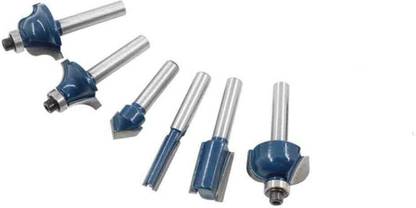 NITYA Router Bit Set,6Pcs Router Bit Set 6.35mm Stable Alloy High Temperature Resistance Durable Milling Cutter Wood Bits,Router Bits