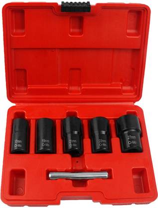Lyla 6 Pieces 1/2\ Impact Socket Set Broken Screw Extractor Remover Set 6 Point' 6 Pieces 1/2\ Impact Socket Set Broken Screw Extractor Remover Set 6 Point Paddle Bits