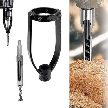 RanPra Square Hole Drill Bit Attachment with 10mm Squarebit Bench drill to DIY
