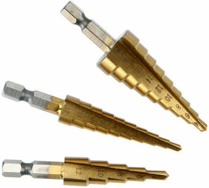 NITYA Step Drill Bit HSS 6.5mm Cone Cutter DIY Golden