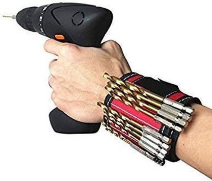 Gitesh 967420 Magnetic Wrist Band Tool Belt for Holding Screws, Nails, Scissors, Small Tools