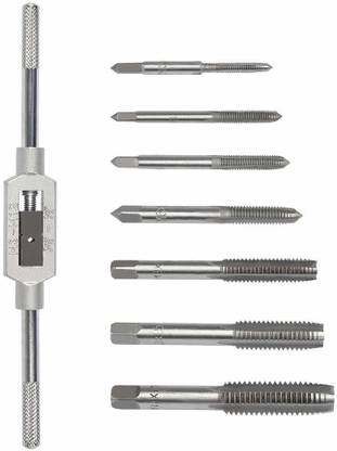 Inditrust new 8PCS Tap Wrench Set Thread Metric Plug Tap new Tap Drill Bits Set M3 M4 M5 M6 M8 M10 M12 Adjustable Tap 1/8-1/2"
