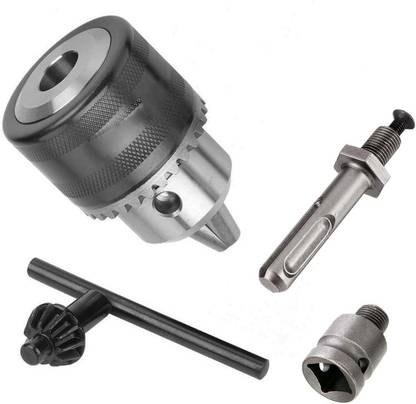 uptodatetools 13mm Drill Chuck with SDS-plus Shank, Socket Square Converter and 1/4 Inch Hex Shank, Fit Impact Driver Hammer, Electric Wrench and Air Screwdriver