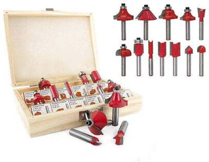 YAKAAWA 0406 12 / 15pcs Milling Cutter Router Bit Set