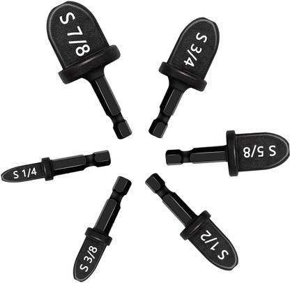 Mass Pro 1 Set 6Pcs Copper Tube Expander Swaging Tool 1/4'' Hex Shank Swage Tool Expander Bit