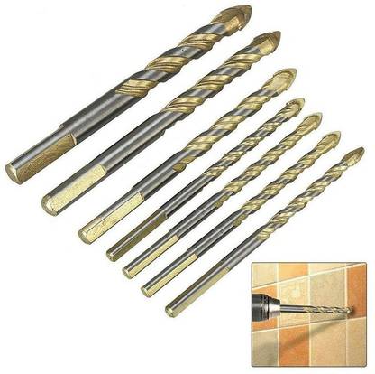 Gadariya King 6mm 7 PCS Tile Glass Ceramic Drills Bits Set for Porcelain Marble