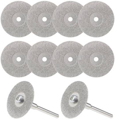 DKY TOOLS 10pcs 25mm Diamond Cutting Wheels Cut Off Wheel with Mandrels for Rotary Tool