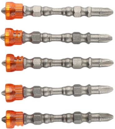 AS TOOL CENTER 5PCS PH2 Magnetic Phillips Cross Screwdriver Bits Set - 1/4 Magnetic Screwdriver Bit Cross Double Head Electric Screwdriver Bit