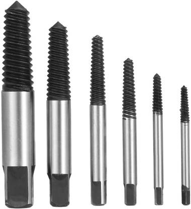 h9 6Pcs Damaged Broken Reverse Extractor Removal Drill Bit Stud Pipe (3-22 mm)
