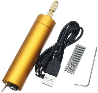 Lyla DC 5V Mini Aluminum Electric Hand Drill for Motor PCB with10x Twist Bits' DC 5V Mini Aluminum Electric Hand Drill for Motor PCB with10x Twist Bits Paddle Bits