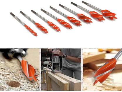 AASONS Auger 25 AASONS Four Slot Wood Auger Drill Bit, 1/4" (6.35mm) Hex Shank Twist Drill Bit.