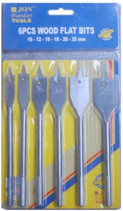 JON BHANDARI 6pcWFB FLAT WOOD BIT SET